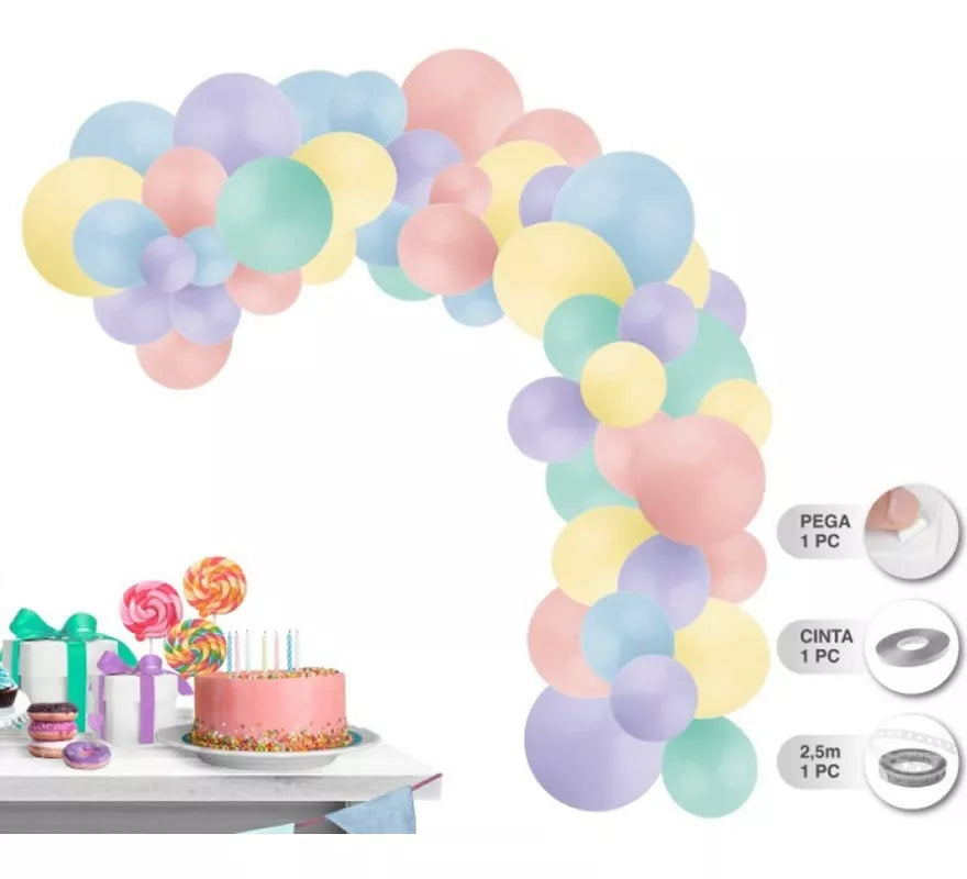 Translation missing: it.Guirnalda de 77 Globos colores pastel