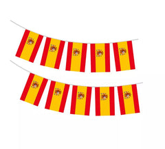 Ghirlanda bandiera spagnola in plastica 20x30 cm lunga 10 m