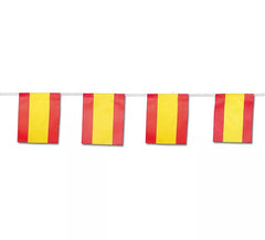 Ghirlanda di bandiera di carta della Spagna 15x20 cm lunga 50 m