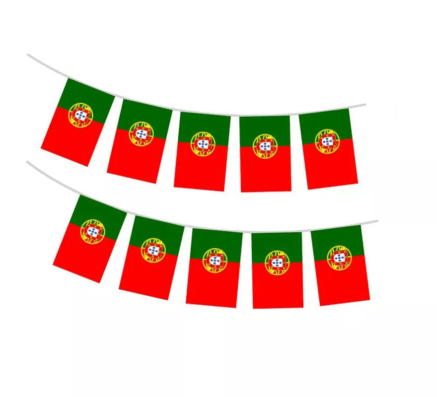 Translation missing: it.Guirnalda de Banderas de Portugal de 20x30 cm de 10 m de largo