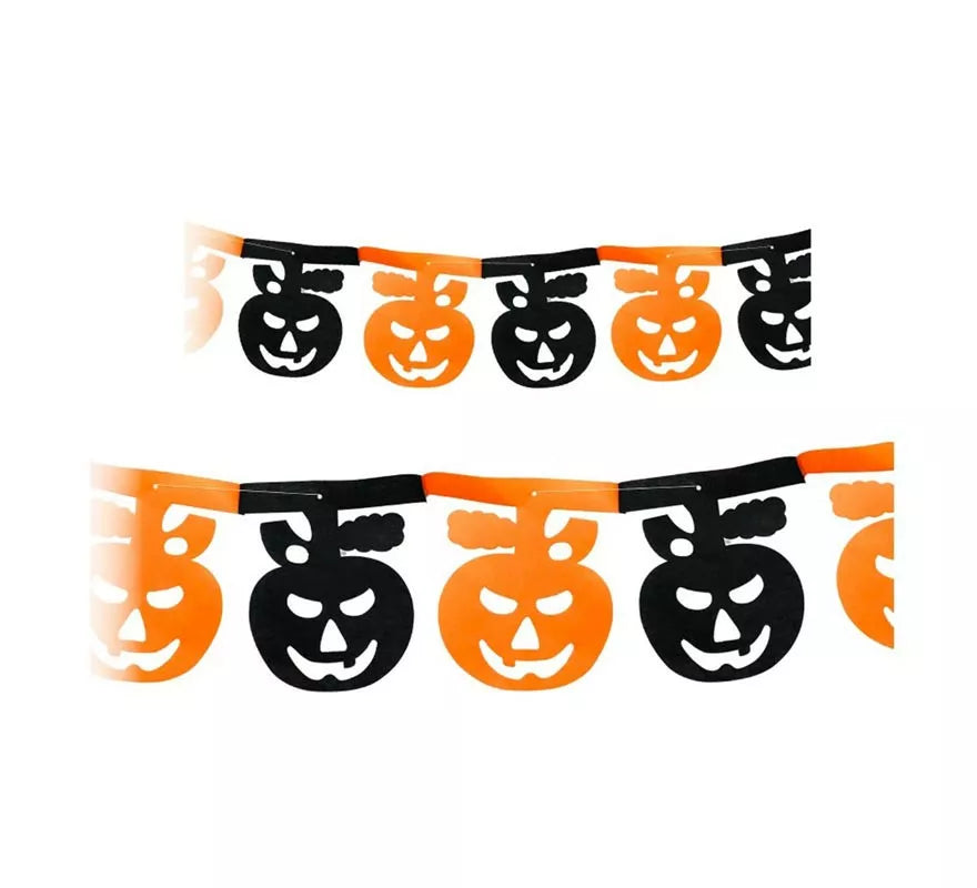 Translation missing: it.Guirnalda de Calabaza negro y naranja de 3 m
