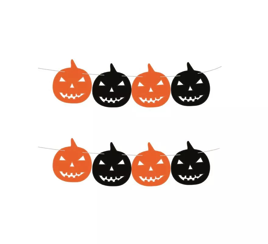 Translation missing: it.Guirnalda de Calabaza negro y naranja de 3 m