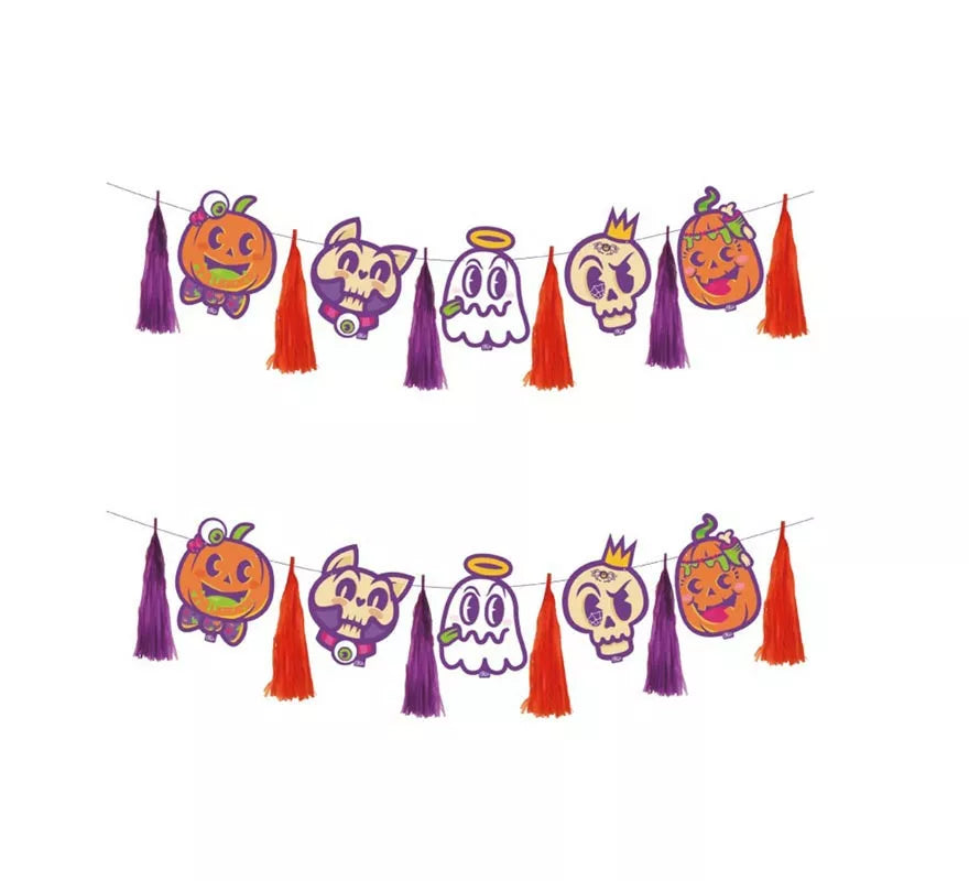 Translation missing: it.Guirnalda de Calabaza y Fantasma de Anime de 2 m