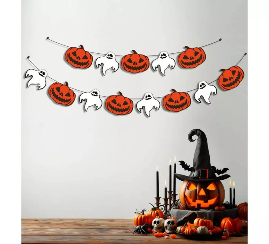 Translation missing: it.Guirnalda de Calabazas y fantasmas de 3 m