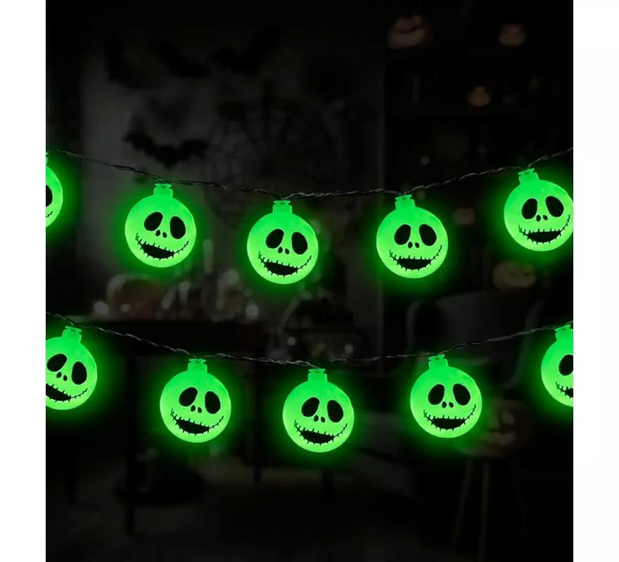 Translation missing: it.Guirnalda de Calavera Pesadilla con luz de 1,20 m