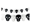 Guirnalda de Calaveras negro y blanco de 3 mts