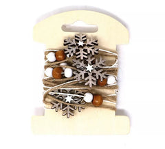 Neve Fiocco di neve Garland Legno 200 centimetri