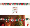 Guirnalda de Feliz Navidad con Papá Noel y Reno de 300x20x15 cm