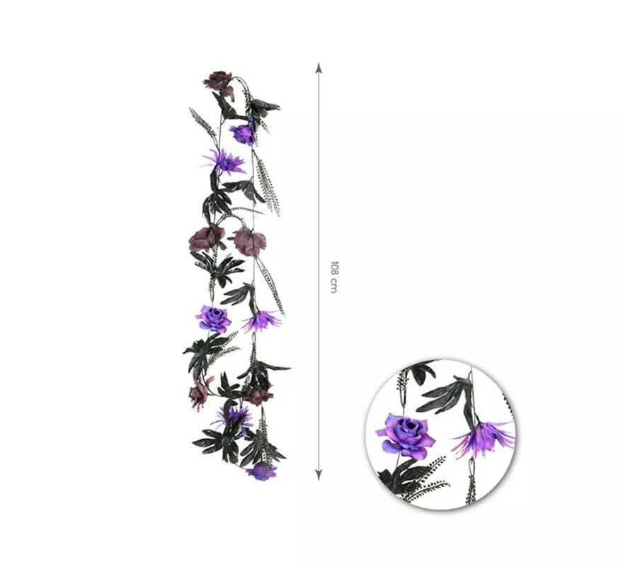 Translation missing: it.Guirnalda de Flores Violetas de 2,15 mts