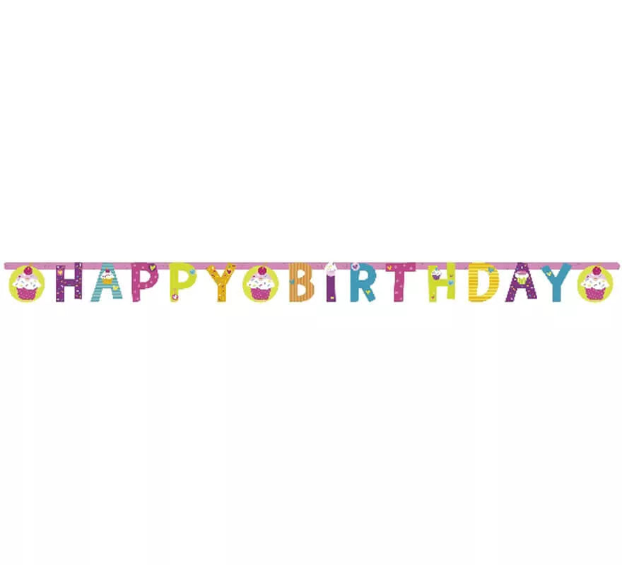 Translation missing: it.Guirnalda de Happy Birthday de Cupcake