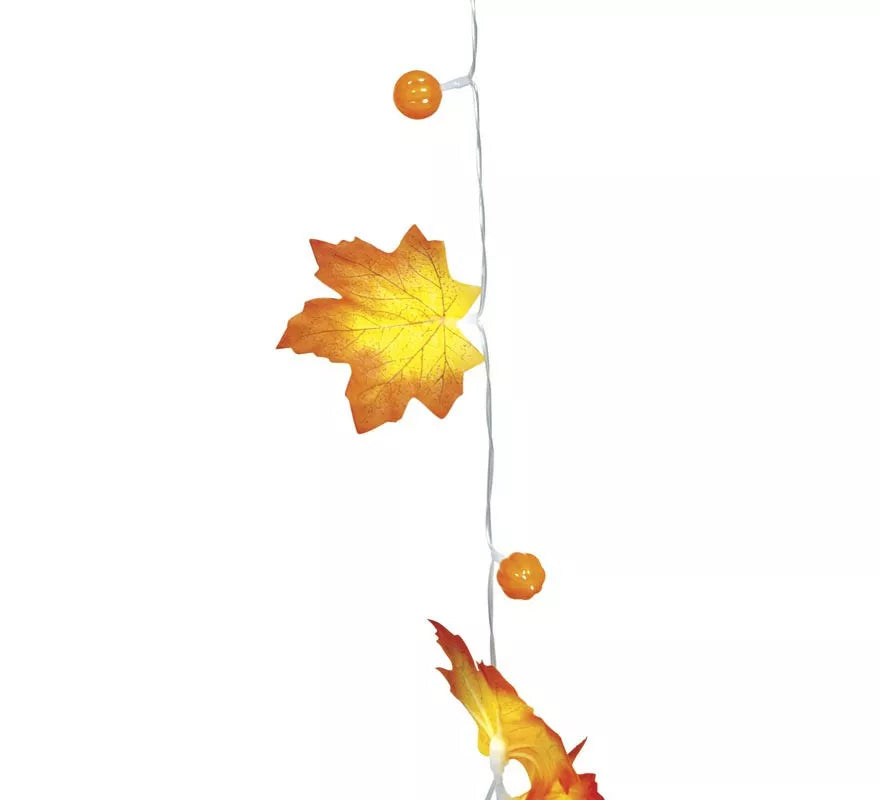 Translation missing: it.Guirnalda de Hojas Calabaza a Pilas de 20 Leds