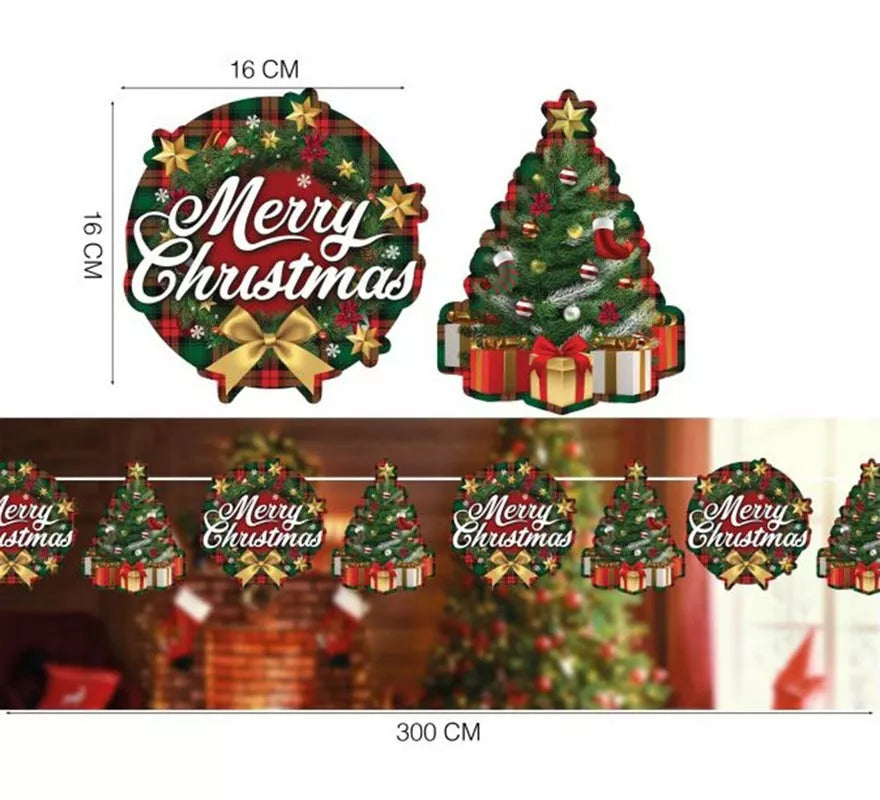 Translation missing: es.Guirnalda de Merry Christmas de 300 cm y 16x16 cm por figura