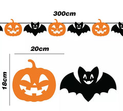Ghirlanda di pipistrelli e zucche