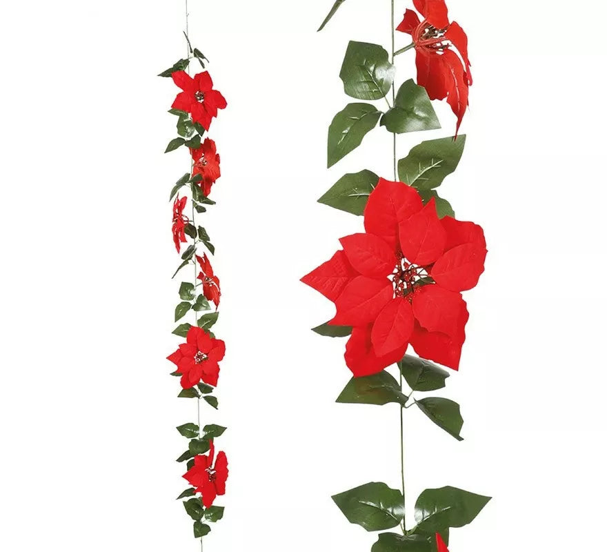 Translation missing: it.Guirnalda de Poinsettia Grande 200 cm