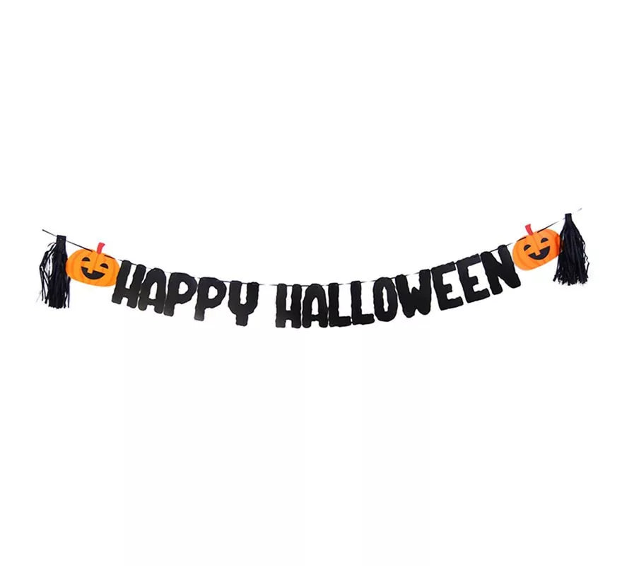 Translation missing: it.Guirnalda Happy Halloween con calabazas de 3 mts