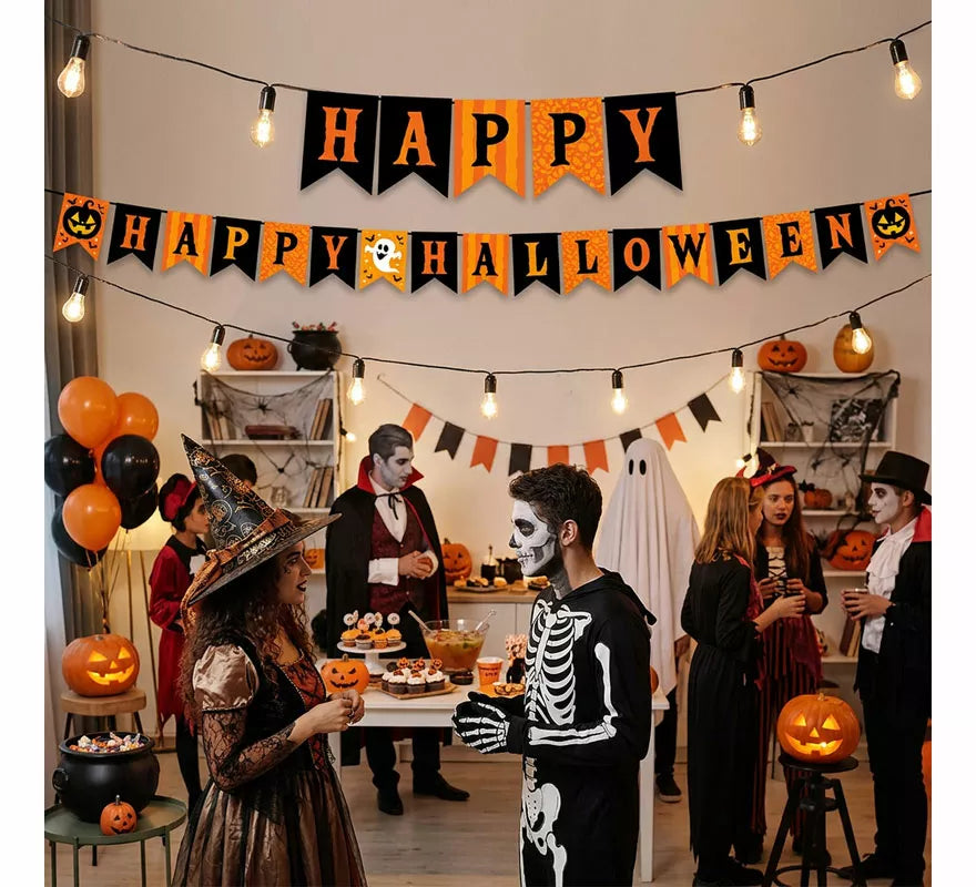 Guirnalda 'Happy Halloween' de 300 cm 20x15 cm