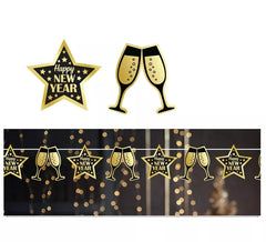 Tazze Ghirlanda Happy New Year da 300 e 16x16 cm