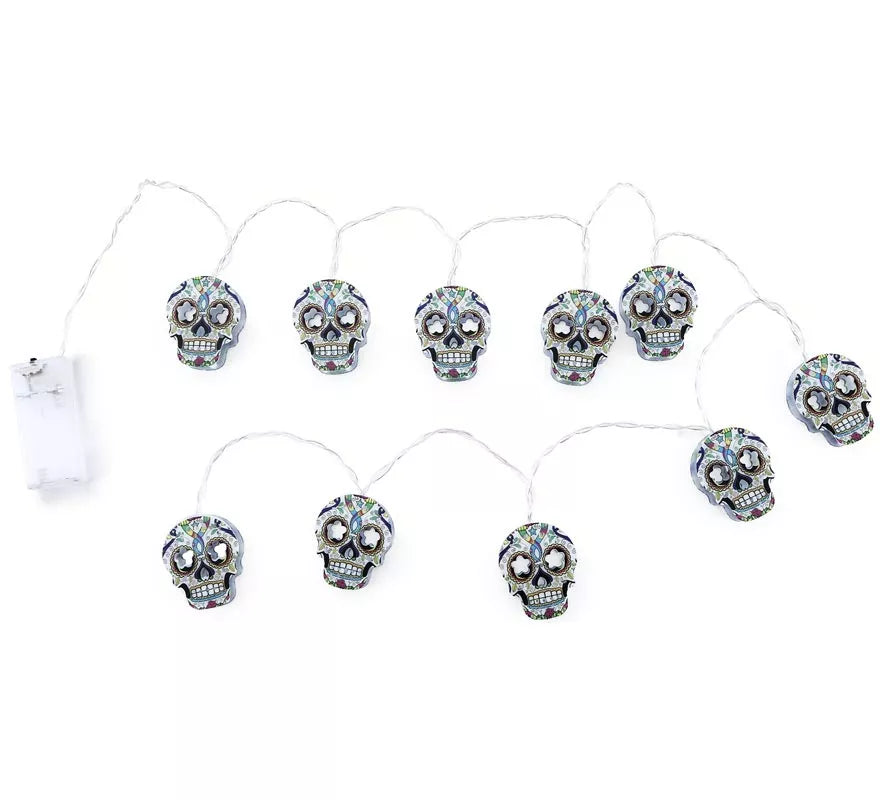 Guirnalda Led Calaveras Día de los Muertos de 150 cm