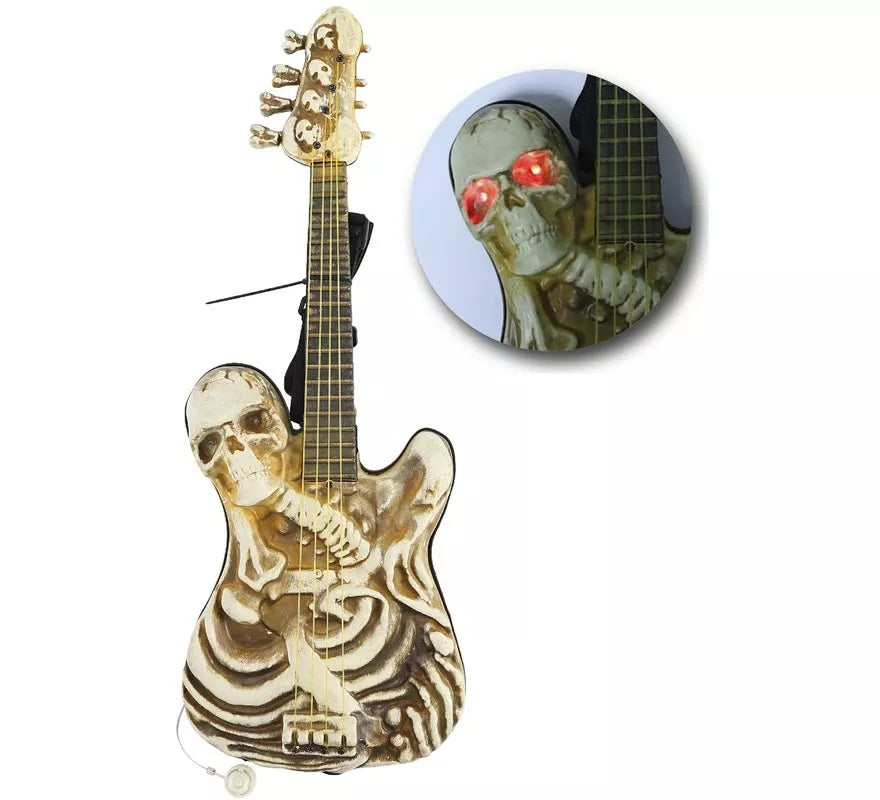 Translation missing: es.Guitarra de Esqueleto con Luz y Sonido de 58 cm