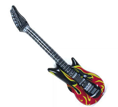 Chitarra rocker con fiamme gonfiabili da 90 cm