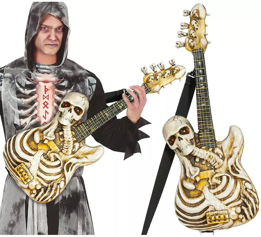 Translation missing: es.Guitarra Esqueleto con Luz y Sonido 58 cm