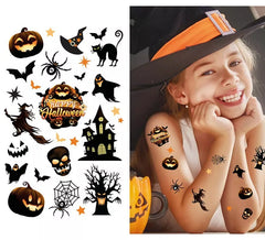 Foglio nero per tatuaggi di Halloween