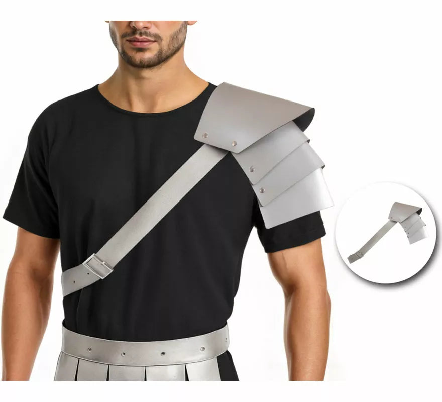 Translation missing: it.Hombrera de Gladiador plateada de 75x25 cm