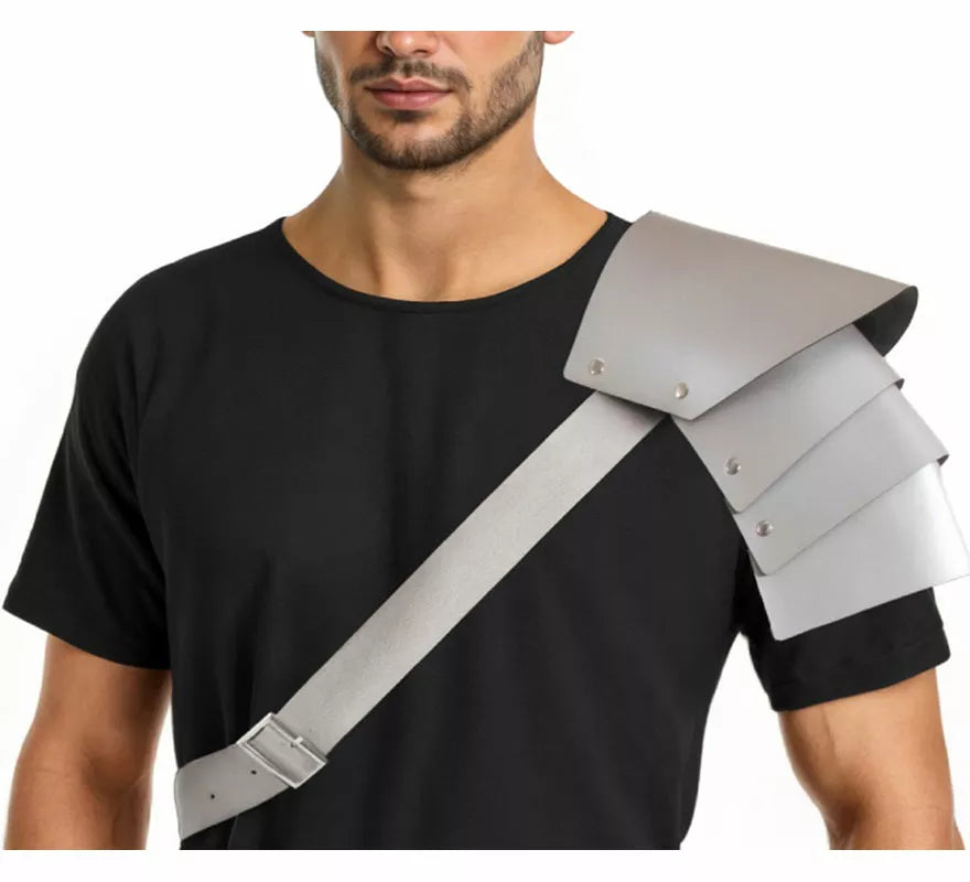 Translation missing: it.Hombrera de Gladiador plateada de 75x25 cm