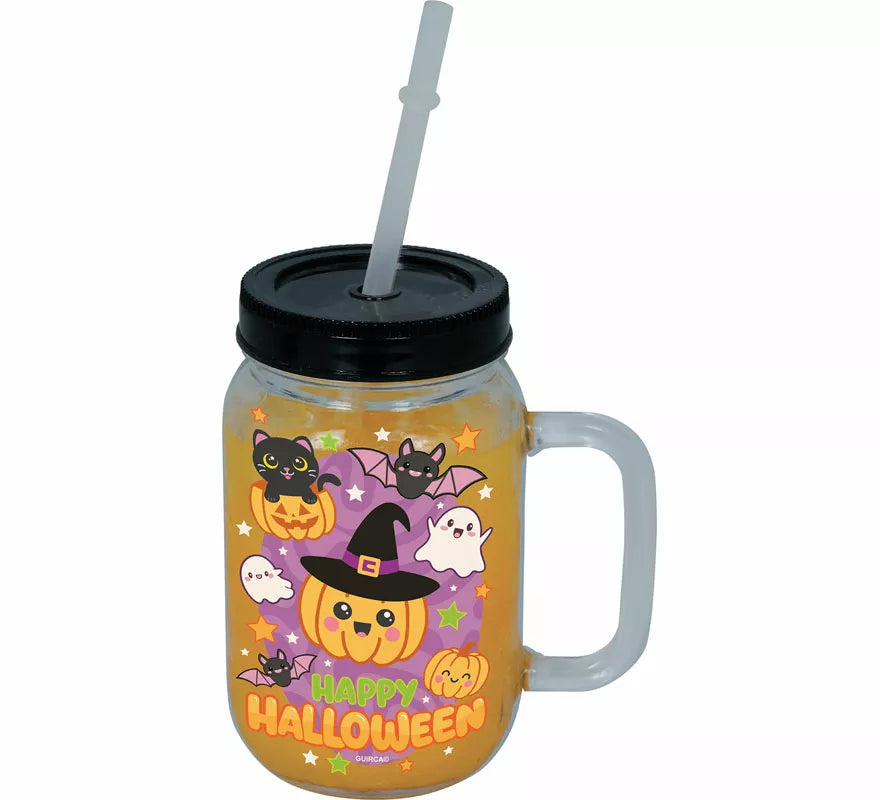 Translation missing: it.Jarra Happy Halloween con Pajita de 14 cm