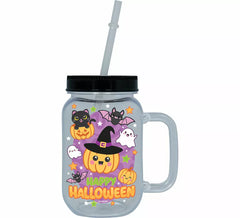Brocca Happy Halloween con cannuccia da 14 cm