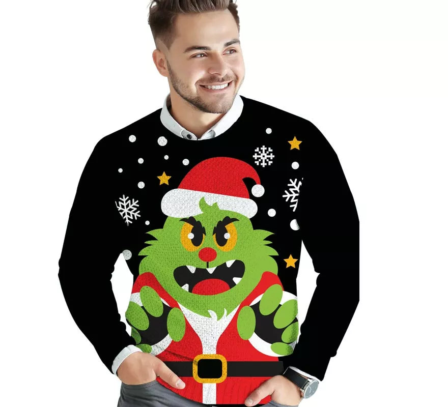 Translation missing: it.Jersey de Duende Gruñón de Navidad para hombre