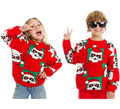 Jersey de Navidad Damero Papá Noel rojo para niños