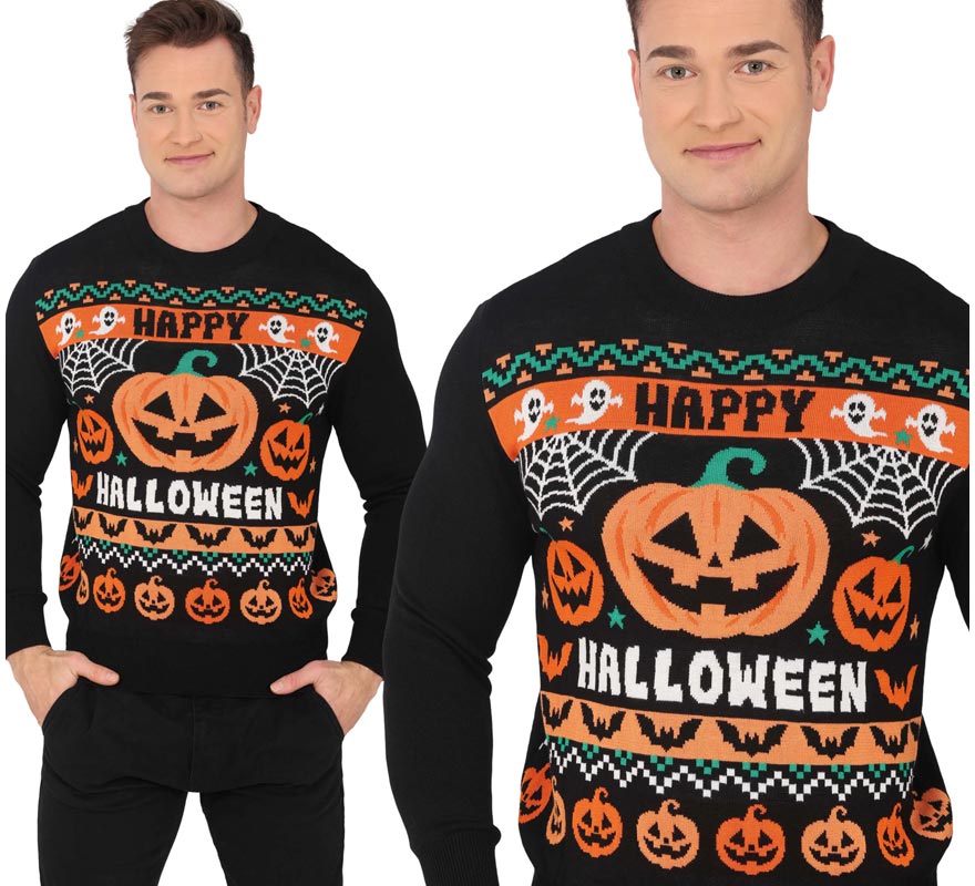 Translation missing: it.Jersey Halloween Calabaza para hombre