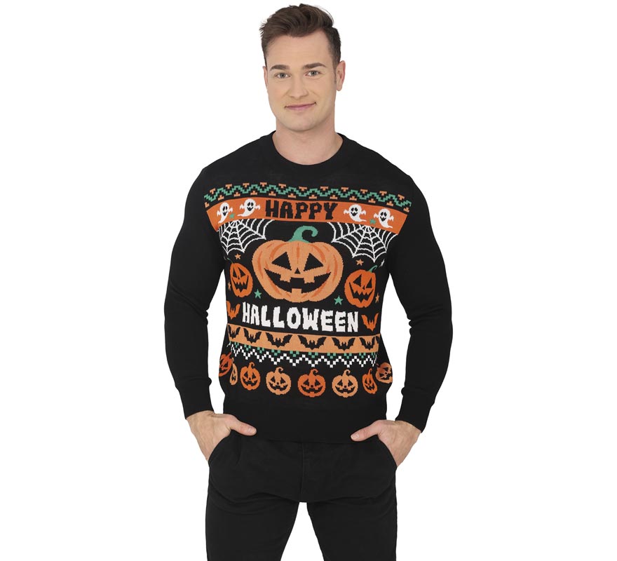 Translation missing: it.Jersey Halloween Calabaza para hombre