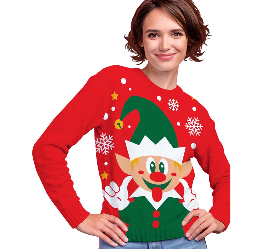 Translation missing: it.Jersey Navidad Elfo Feliz para mujer