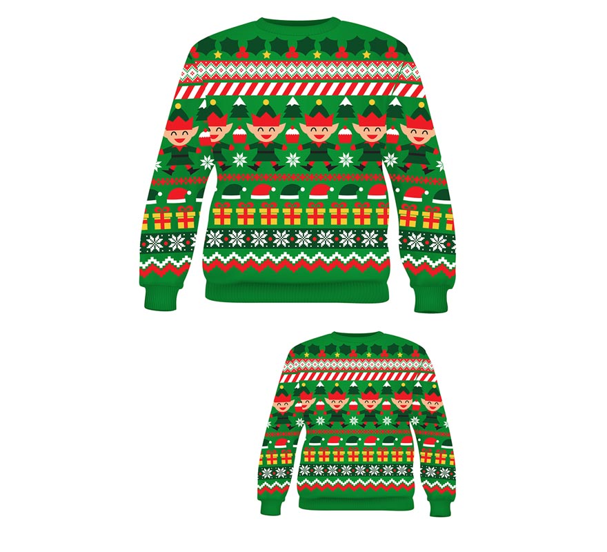 Translation missing: it.Jersey Navidad Elfo verde para niños