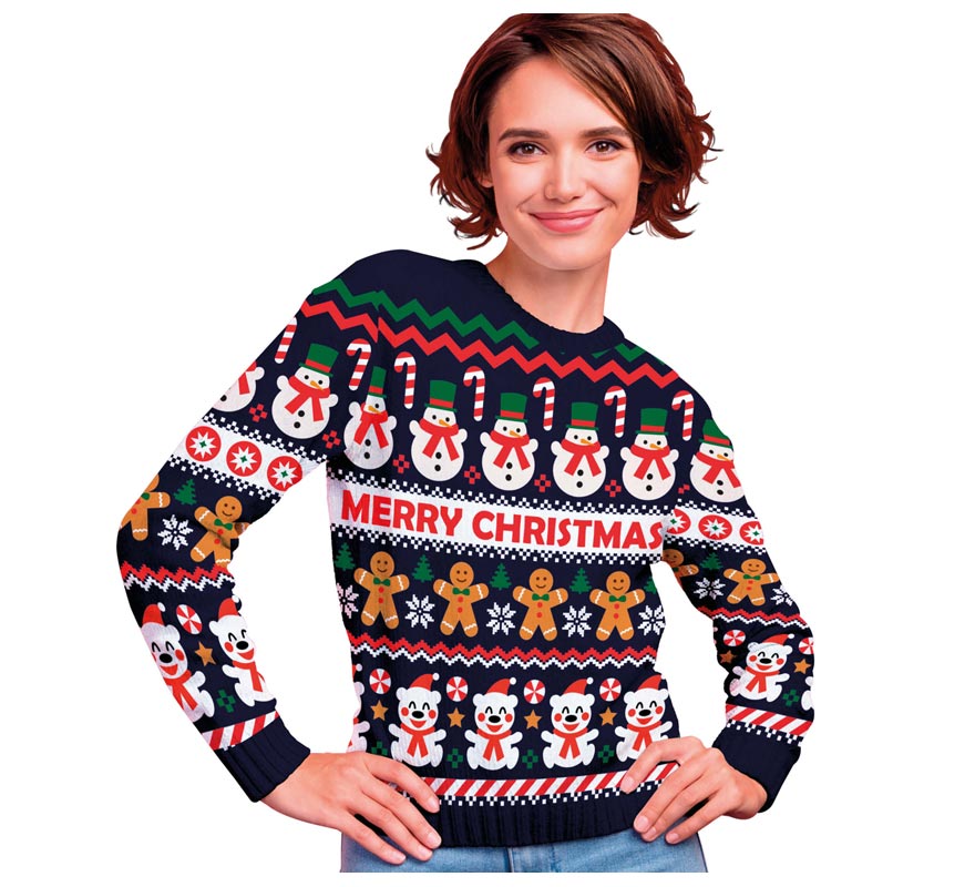 Translation missing: it.Jersey Navidad Muñeco de Nieve para mujer