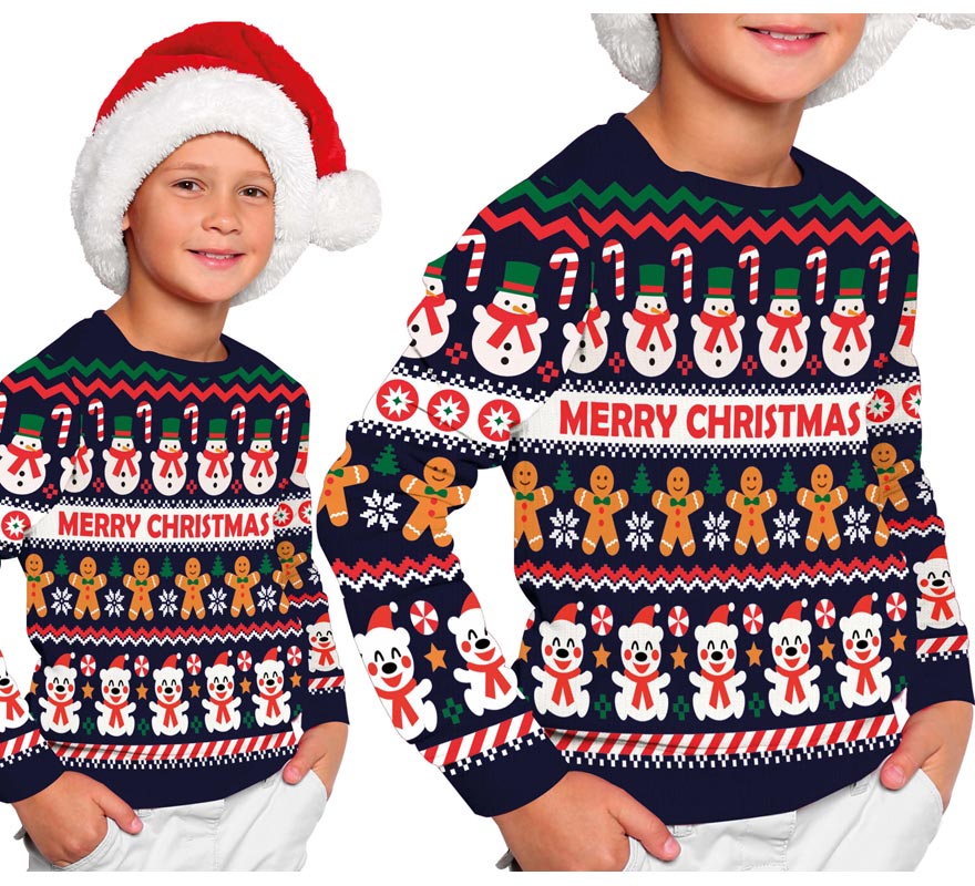 Translation missing: it.Jersey Navidad Muñeco de Nieve para niños