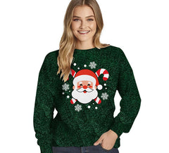 Jersey Navidad Papa Noel con Purpurina para mujer