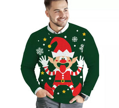 Maglione natalizio da elfo da uomo