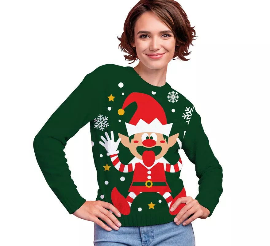 Translation missing: it.Jersey Navideño de Elfo para mujer