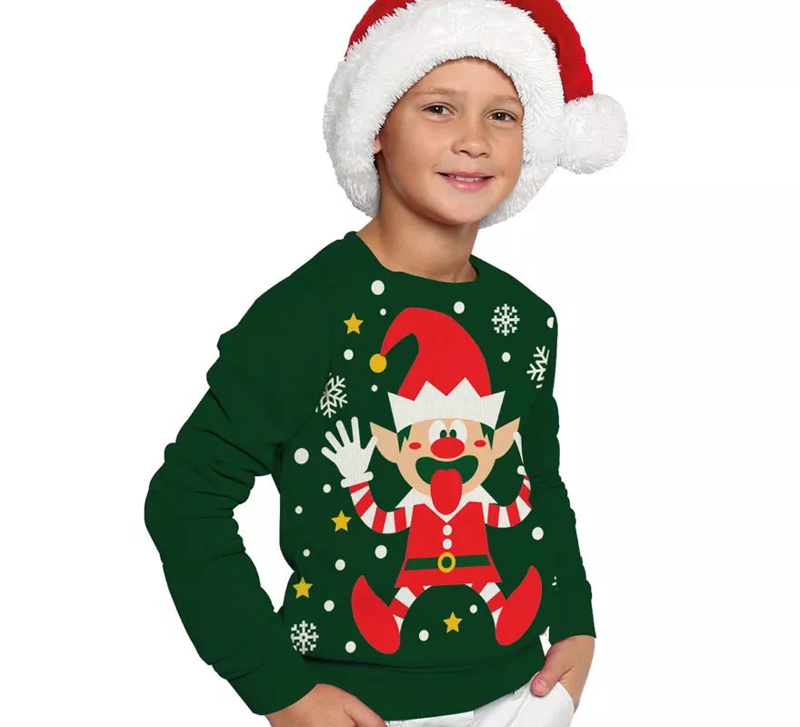 Translation missing: it.Jersey Navideño de Elfo para niños