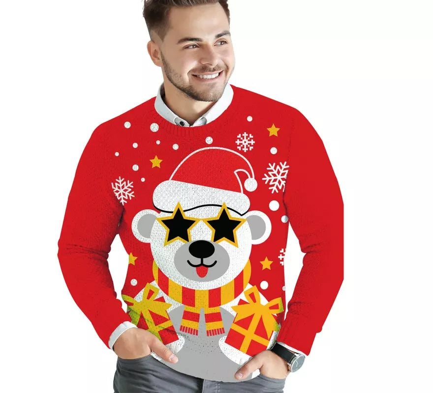 Translation missing: it.Jersey Navideño de Oso Polar para hombre