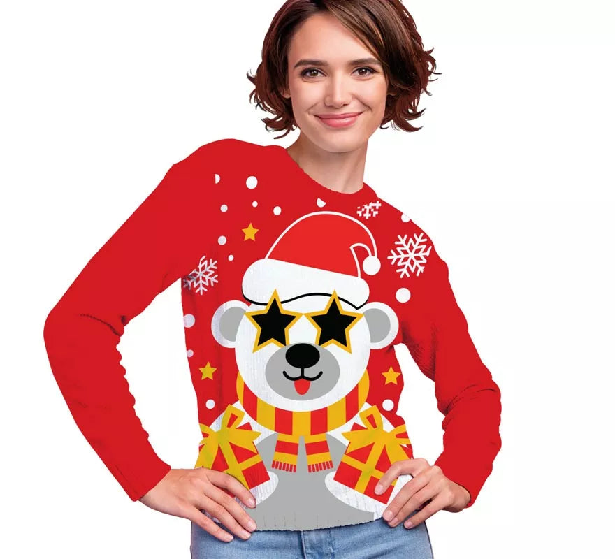 Translation missing: it.Jersey Navideño de Oso Polar para mujer