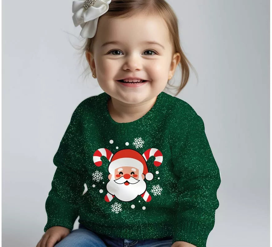 Translation missing: it.Jersey Navideño de Papá Noel con Purpurina para bebé
