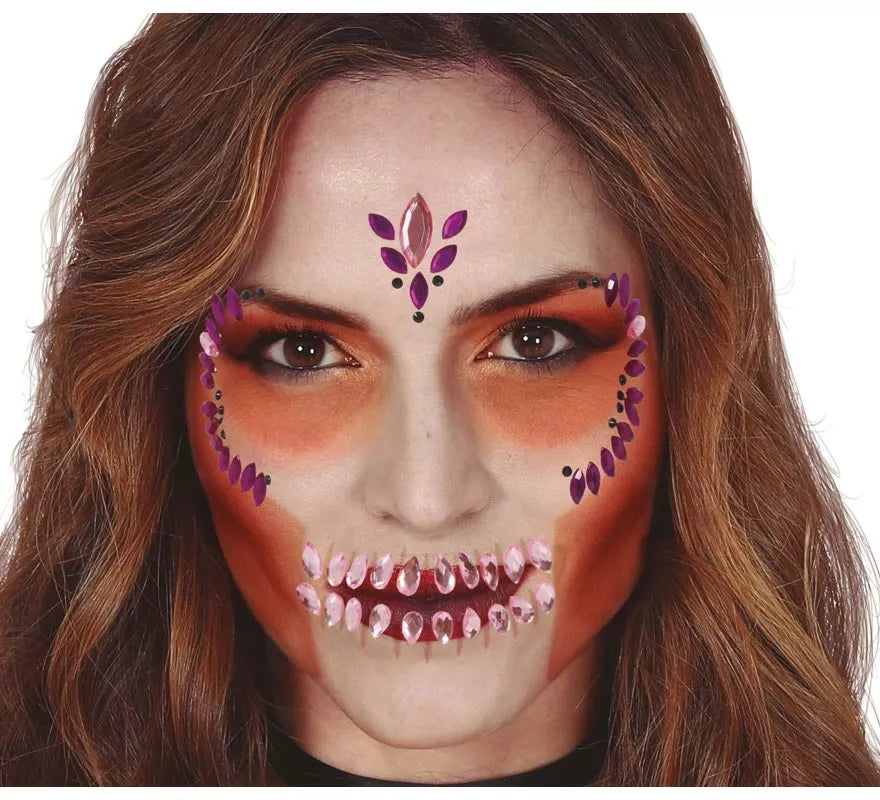Translation missing: it.Joyas Faciales Adhesivas de Calavera Lila