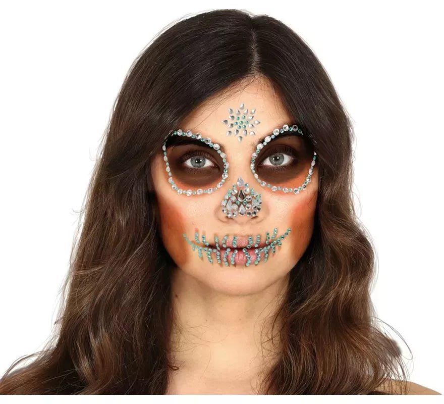 Translation missing: es.Joyas Faciales Adhesivas de Calavera Verde