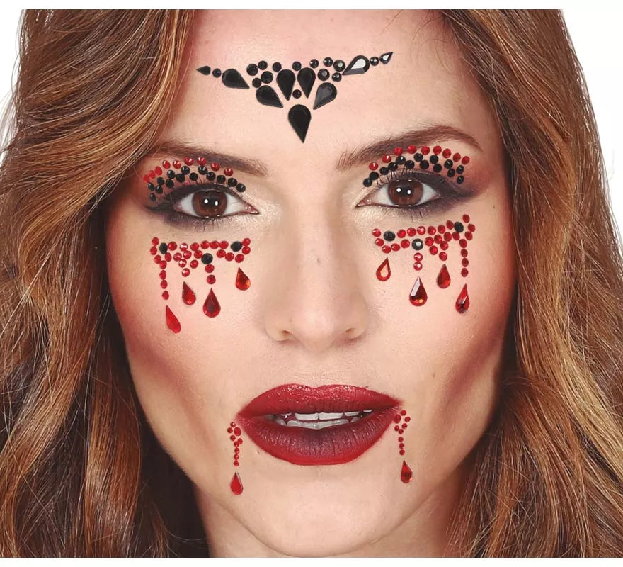 Joyas Faciales Adhesivas de Vampira