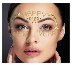 Punti di felice anno nuovo gioielli facciali adesivi