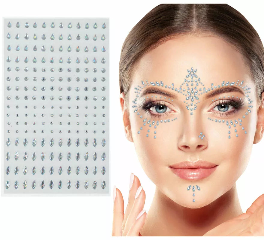 Translation missing: it.Joyas Faciales brillantes surtidas de 10x20 cm adulto